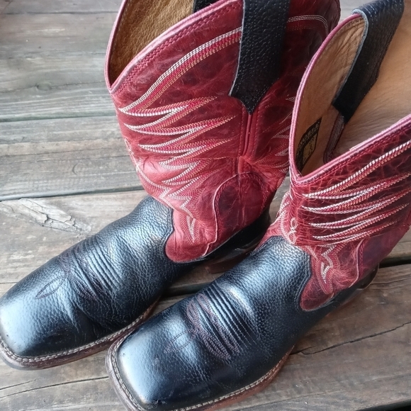 NOBLE OUTFITTERS Men's Operator Loader Square Toe Western Boots black leather Sz - Picture 2 of 10